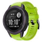 For Garmin Instinct 2S Metal Buckle Solid Color Silicone Watch Band(Green) - 1