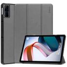 For Xiaomi Redmi Pad 10.61 inch ENKAY Tri-fold Custer Texture Leather Stand Smart Case(Grey) - 1