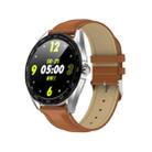 K7 1.3 inch IPS Color Screen Smartwatch IP68 Waterproof,Leather Watchband,Support Call Reminder /Heart Rate Monitoring /Blood Pressure Monitoring/Sleep Monitoring/Sedentary Reminder(Brown) - 1