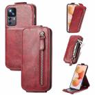 For Xiaomi 12T / 12T Pro / Redmi K50 Ultra Zipper Wallet Vertical Flip Leather Phone Case(Red) - 1