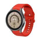 For Samsung Galaxy Watch 4 Wave Dotted Pure Color Buckle Silicone Watch Band(Red) - 1