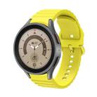 For Samsung Galaxy Watch 4 Wave Dotted Pure Color Buckle Silicone Watch Band(Yellow) - 1