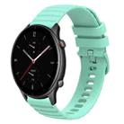 For Amazfit GTR 2e 22mm Wavy Dotted Solid-Color Silicone Watch Band(Green) - 1