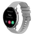 For Amazfit GTR 2 22mm Wavy Dotted Solid-Color Silicone Watch Band(Gray) - 1