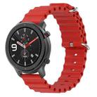 For Amazfit GTR 4 22mm Ocean Style Solid Color Silicone Watch Band(Red) - 1