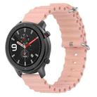 For Amazfit GTR 4 22mm Ocean Style Solid Color Silicone Watch Band(Pink) - 1