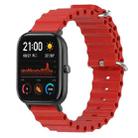 For Amazfit GTS 4 Mini 20mm Ocean Style Solid Color Silicone Watch Band(Red) - 1