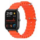 For Amazfit GTS 4 Mini 20mm Ocean Style Solid Color Silicone Watch Band(Orange) - 1