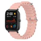 For Amazfit GTS 4 Mini 20mm Ocean Style Solid Color Silicone Watch Band(Pink) - 1