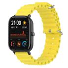 For Amazfit GTS 4 Mini 20mm Ocean Style Solid Color Silicone Watch Band(Yellow) - 1