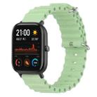 For Amazfit GTS 4 Mini 20mm Ocean Style Solid Color Silicone Watch Band(Light Green) - 1