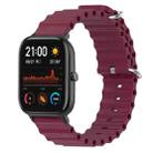 For Amazfit GTS 4 Mini 20mm Ocean Style Solid Color Silicone Watch Band(Wine Red) - 1