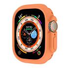 For Apple Watch Ultra 49mm ENKAY Solid Color Protective Soft TPU Frame Case(Orange) - 1