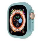 For Apple Watch Ultra 49mm ENKAY Solid Color Protective Soft TPU Frame Case(Cyan) - 1