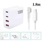 GaN 100W Dual USB+Dual USB-C/Type-C Multi Port Charger with  1.8m Type-C to MagSafe 1 / L Header Data Cable US / EU / UK / AU Plug - 1