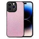 For iPhone 14 Pro Flow Color Back Cover Leather Phone Case(Pink) - 1