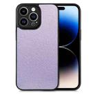 For iPhone 14 Pro Flow Color Back Cover Leather Phone Case(Lavender) - 1