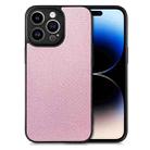 For iPhone 14 Pro Max Flow Color Back Cover Leather Phone Case(Pink) - 1