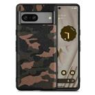 For Google Pixel 7 Camouflage Leather Phone Case(Brown) - 1
