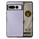 For Google Pixel 7 Pro Flow Color Leather Phone Case(Lavender) - 1