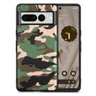 For Google Pixel 7 Pro Camouflage Leather Phone Case(Green) - 1