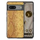 For Google Pixel 7 Snakeskin Leather Phone Case(Yellow) - 1