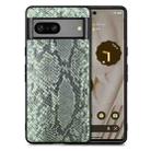 For Google Pixel 7 Snakeskin Leather Phone Case(Green) - 1