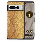 For Google Pixel 7 Pro SnakeskinLeather Phone Case(Yellow) - 1