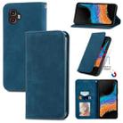 For Samsung Galaxy Xcover6 Pro Retro Skin Feel Magnetic Leather Phone Case(Blue) - 1