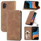 For Samsung Galaxy Xcover6 Pro Retro Skin Feel Magnetic Leather Phone Case(Brown) - 1