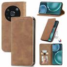 For Honor Magic4 Pro Retro Skin Feel Magnetic Leather Phone Case(Brown) - 1