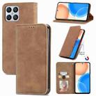 For Honor X8 Retro Skin Feel Magnetic Leather Phone Case(Brown) - 1