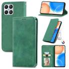 For Honor X8 Retro Skin Feel Magnetic Leather Phone Case(Green) - 1