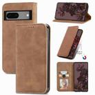 For Google Pixel 7 Retro Skin Feel Magnetic Leather Phone Case(Brown) - 1