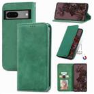 For Google Pixel 7 Retro Skin Feel Magnetic Leather Phone Case(Green) - 1