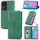 For Infinix Note 11 Retro Skin Feel Magnetic Leather Phone Case(Green) - 1