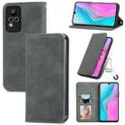 For Infinix Note 11 Retro Skin Feel Magnetic Leather Phone Case(Gray) - 1