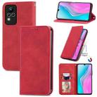 For Infinix Note 11 Retro Skin Feel Magnetic Leather Phone Case(Red) - 1