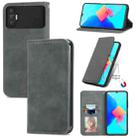 For Tecno Spark 8P Retro Skin Feel Magnetic Leather Phone Case(Gray) - 1