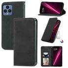 For T-Mobile Revvl 6 5G Retro Skin Feel Magnetic Leather Phone Case(Black) - 1