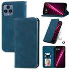 For T-Mobile Revvl 6 5G Retro Skin Feel Magnetic Leather Phone Case(Blue) - 1