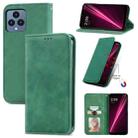 For T-Mobile Revvl 6 5G Retro Skin Feel Magnetic Leather Phone Case(Green) - 1