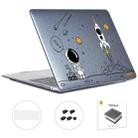For MacBook Pro 13.3 A1706/A1989/A2159 ENKAY Hat-Prince 3 in 1 Spaceman Pattern Laotop Protective Crystal Case with TPU Keyboard Film / Anti-dust Plugs, Version:EU(Spaceman No.1) - 1