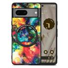 For Google Pixel 7 Colored Drawing Leather Back Cover Magsafe Phone Case(Colorful Cloud) - 1