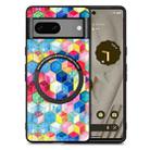 For Google Pixel 7 Colored Drawing Leather Back Cover Magsafe Phone Case(Magic Space) - 1