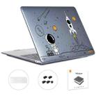 For MacBook Air 13.3 2018 A1932 ENKAY Hat-Prince 3 in 1 Spaceman Pattern Laotop Protective Crystal Case with TPU Keyboard Film / Anti-dust Plugs, Version:EU(Spaceman No.1) - 1