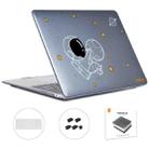 For MacBook Air 13.3 2020 A2179/A2337 ENKAY Hat-Prince 3 in 1 Spaceman Pattern Laotop Protective Crystal Case with TPU Keyboard Film / Anti-dust Plugs, Version:EU(Spaceman No.5) - 1