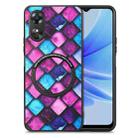 For OPPO A17 Colored Drawing Leather Back Cover Magsafe Phone Case(Purple Scales) - 1