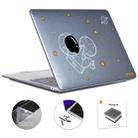 For MacBook Pro 16.2 A2485/A2880 2023 ENKAY Hat-Prince 3 in 1 Spaceman Pattern Laotop Protective Crystal Case with TPU Keyboard Film / Anti-dust Plugs, Version:EU(Spaceman No.5) - 1