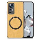 For Xiaomi 12T Solid Color Magsafe Leather Phone Case(Yellow) - 1